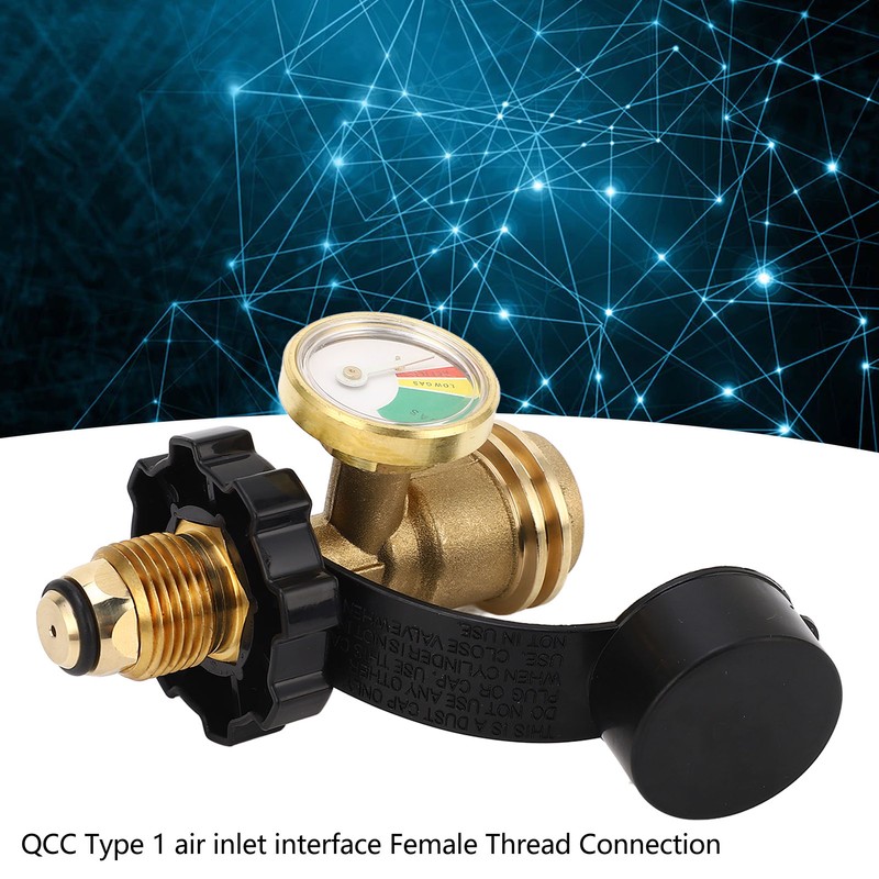 Gas Tank Pressure Gauge QCC Type 1 Converts 5‑100lb Gas