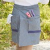 Astro 602-50 Navy Striped Denim Style Cafe Half Apron Unisex