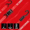 CRAFTSMAN CMXAZBS777 Black/Red 10-Piece Tie-Down Kit with Ratchet Straps, Bungees,