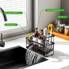 Cisily Extra Large Kitchen Sink Caddy Organzier with High Brush