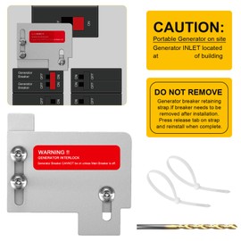 Toptozl Generator Interlock Kit Compatible with Eaton Cutler Hammer Only CH Series TAN Breaker 150 and 200 amp Panels, 1 1/2 in Spacing Between Main Branch Breaker, Professional Generator Lockout Kit