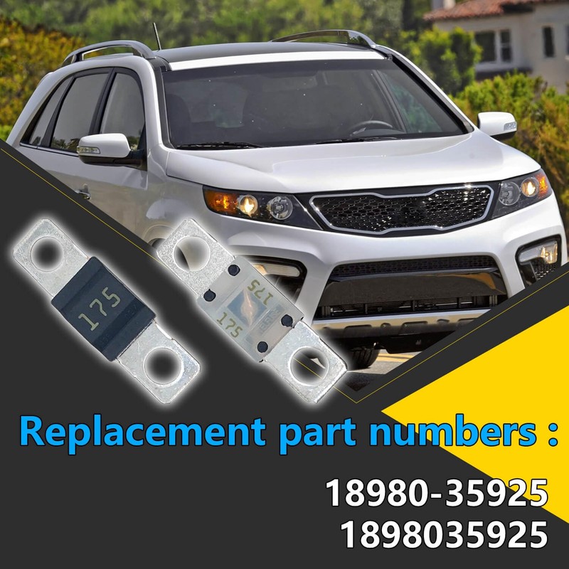 2 Pack 175A Midi-Fuse M6 18980-35925 1898035925 Compatible with Kia