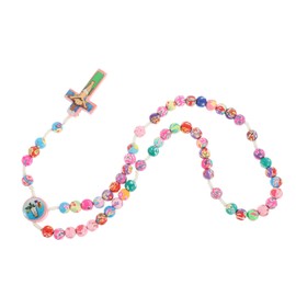 SAFIGLE Gold Cross Necklace Women Cross Pendant Necklace Faith Rosary Beads Delicate Present