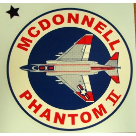 F-4 PHANTOM JET FIGHTER  LARGE  WINDOW DECAL