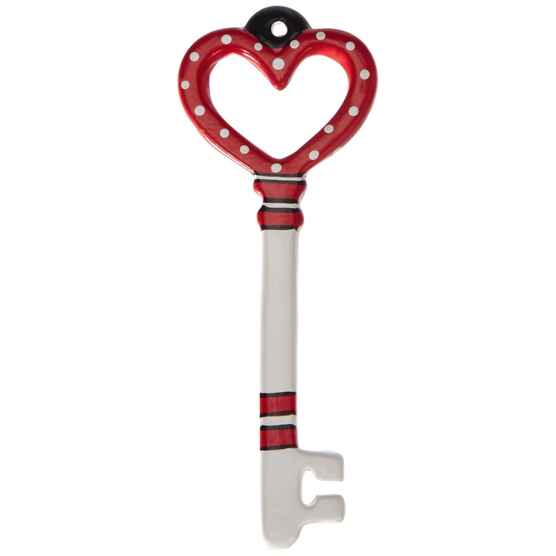 Egan Key Ceramic, White and Red, Unique