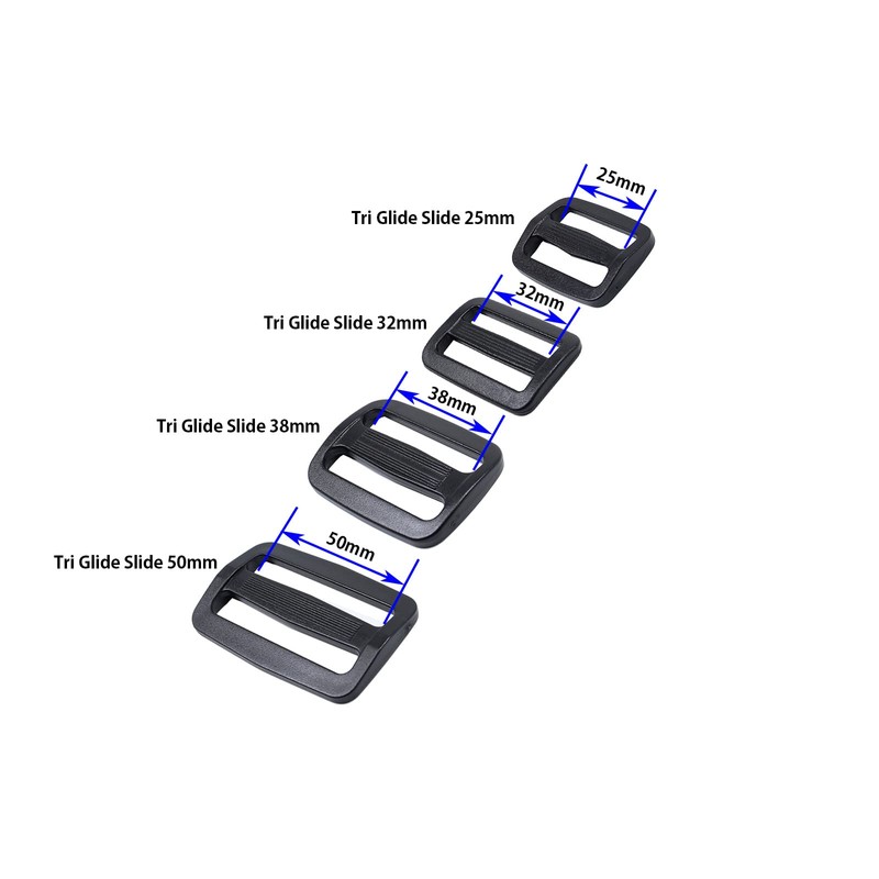 Baikeen Tri glide Slider 50mm Strong Plastic Tri Glide Slides