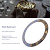 Ceramic Watch Bezel Insert 38mm Blue Black Base Gold Digit