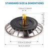 Stainless Steel Sink Plug, Replacement Kitchen Sink Plug Strainer Plug
