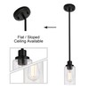 MELUCEE Kitchen Island Pendant Lighting 3 Pack Adjustable Black Hanging