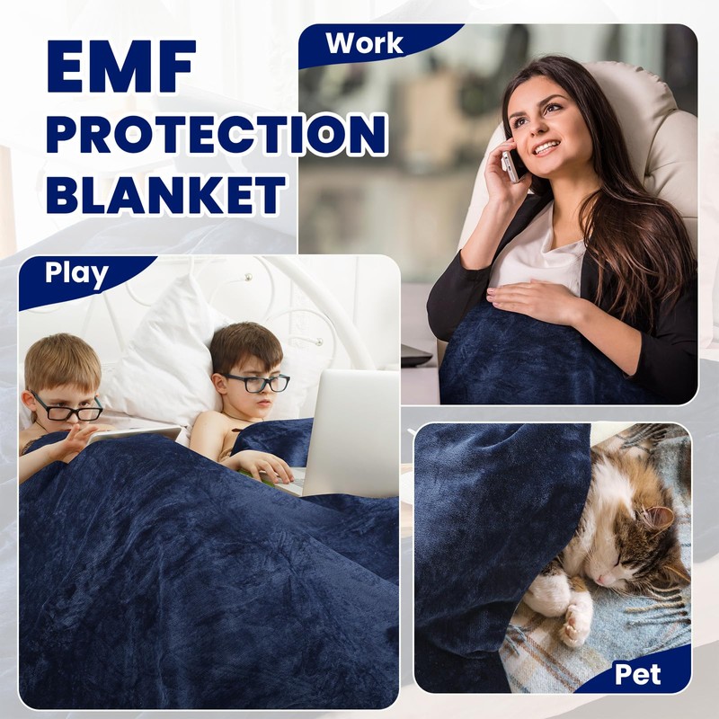 Preboun 108 X 87 Inch Faraday Blanket EMF Protection Flannel