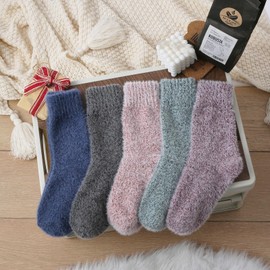 SISOSOCK Fuzzy Cozy Warm Socks for Women-Winter Home Thick Wool Soft Sleeping Socks-Perfect Gifts for Women