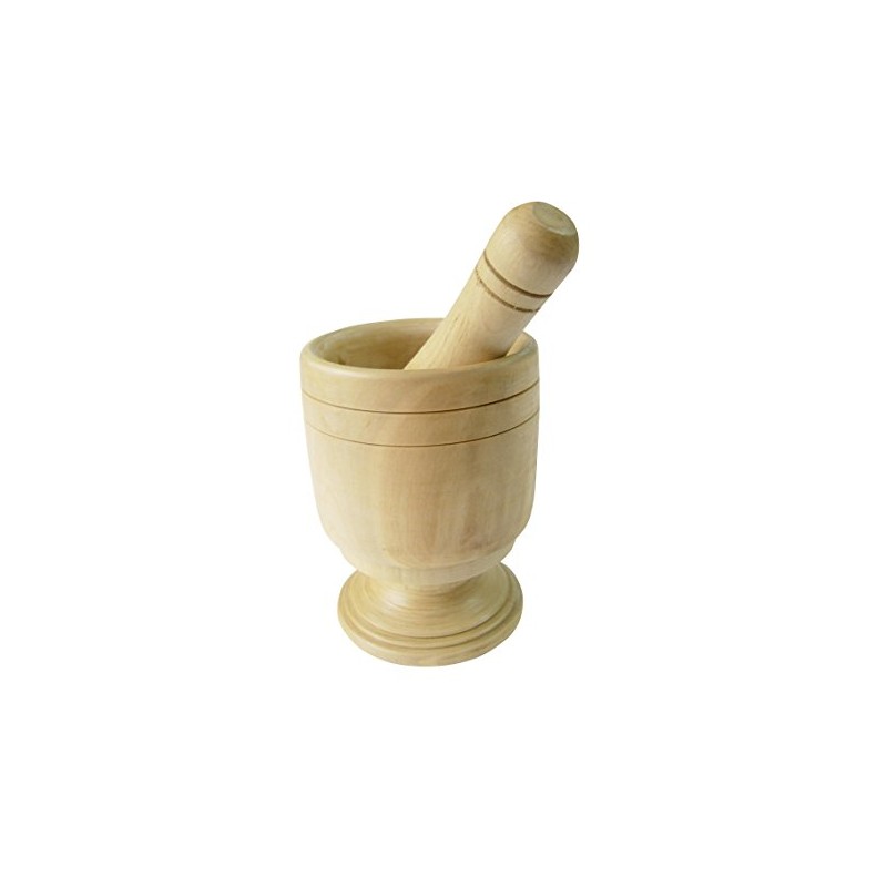 Benecasa Wood Mortar and Pestle