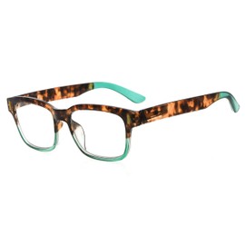 Reducblu Stylish Two Tone Reading Glasses for Women - Green Frame +0.75