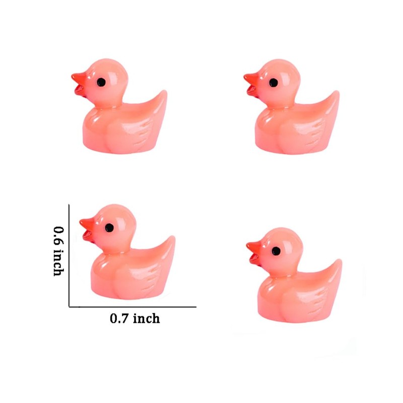 Pcxino 400pcs Mini Resin Duck Bulk Tiny Duck Figures for