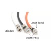 Universal Orange, Direct Burial RG6 Coax, Underground Coaxial Cable, 100