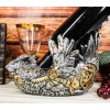 Ebros Steampunk Great Horned Owl Wine Bottle Holder with Painted