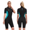 Jsnorklet 2mm Shorty Wetsuit Womens Front Zip Neoprene Diving Suit