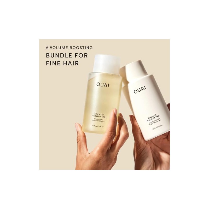 Ouai Champú fino 10 fl oz y acondicionador fino 10
