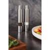 Bisetti Push Button Stainless Steel And Acrylic Pepper Mill Grinder,