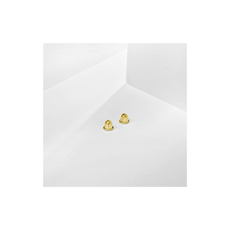 Replacement Pair (2) 18k Gold Plated Earring Screw Backs Fits