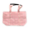 Victoria's Secret Pink White Stripe Weekender Tote Bag, Medium