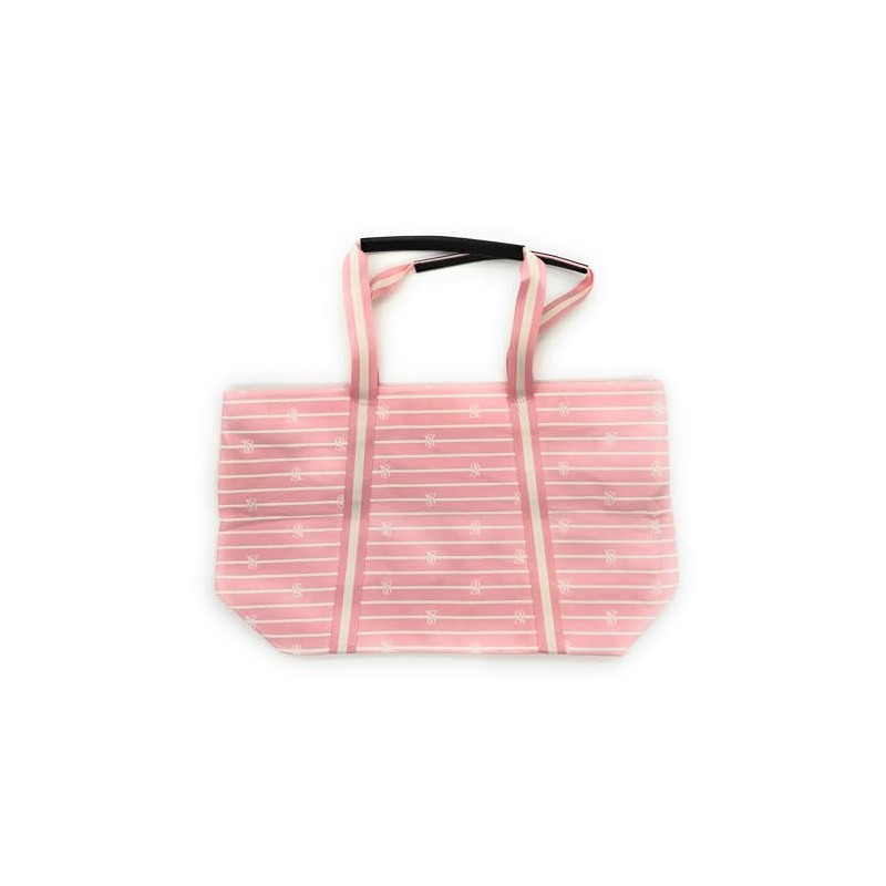 Victoria's Secret Pink White Stripe Weekender Tote Bag, Medium