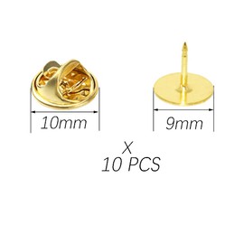 Butterfly Pin Clutch, Pack of 10 Fasteners, Butterfly Clips Pin, Butterfly Clutch for DIY, Ties, Jackets, Hats, Bags