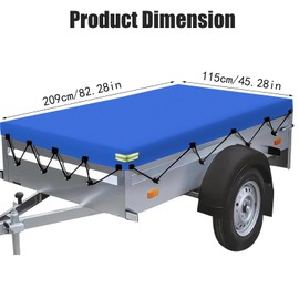 Trailer Tarpaulin, Trailer Tarpaulin Including Tarpaulin Rope, Tarpaulin Trailer, Car Trailer 750 kg, Trailer Tarpaulin, Tarpaulin Waterproof with Eyelets, Trailer Tarpaulin Flat Tarpaulin Made of PVC