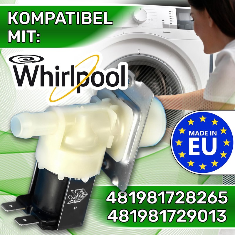 Valve on inlet for washing machine with 1 outlet 180°