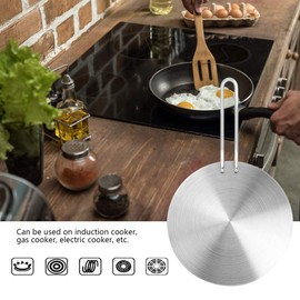 Heat Diffuser,Stainless Steel Induction Diffuser Plate with Foldable Handle for Electric Gas Stove Glass Induction Cooktop Heat Diffuser Cooking Induction Adapter Hob Plate