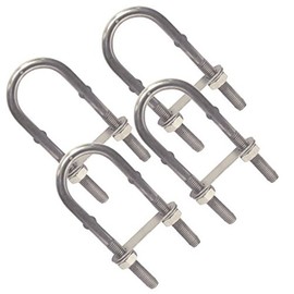 Pack of 4 U-bolts M4 stainless steel shackle bolt threaded bracket eyelet shackle V2A