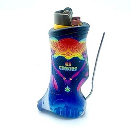Califari's Toker Poker® - Bic Lighter Sleeve Case Cover Multi Tool, Strain Art Collection, All Inclusive Lighter Holder Tool for Camping Pipe Cleaning & More (GS Cookies)