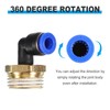 PATIKIL 1/2" Push to Connect Fitting, 2 Pack PT Male