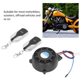 Motorrad Alarmanlage, Alarm mit 2 Fernbedienung Wasserdicht Diebstahlsicherung für alle Roller Moped oder Quad mit 12 Volt Motorrad Alarm System Anti Diebstahl Sicherheit System