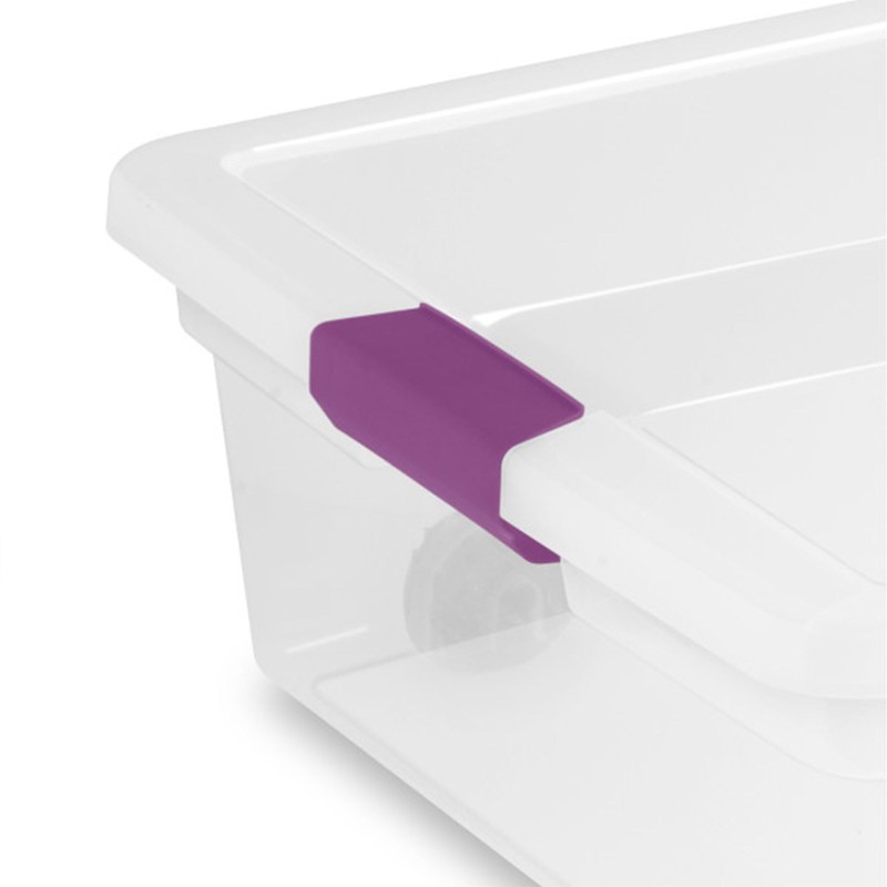 Sterilite 8-Pack 60 Quart ClearView Latch Box, Wheeled Underbed Organizer