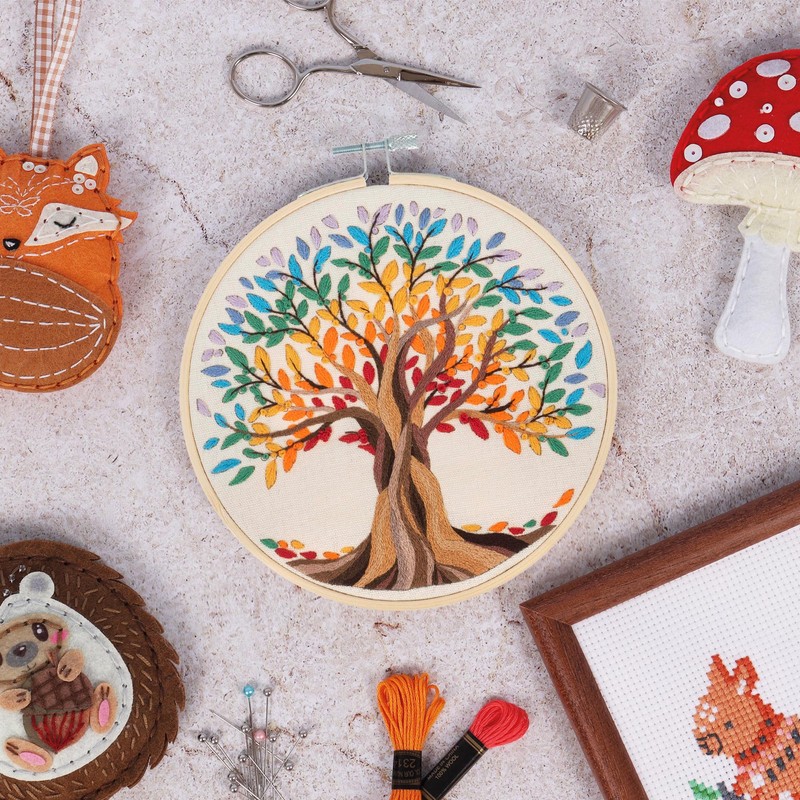 Trimits Embroidery Hoop Kits - 15cm 6” Beginner Starter Set,
