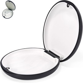 LUYING Retainer Case, Magnetic Closure, Lightweight - Orthodontic Plastic Waterproof Peace Holder Case for Dental Equipment, Camping, Dustproof, Portable, Anti-Slip, Black, For Outings, Business