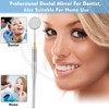 MuskalMed 5 PC Dental Mouth Mirror #5 Front Surface Rhodium