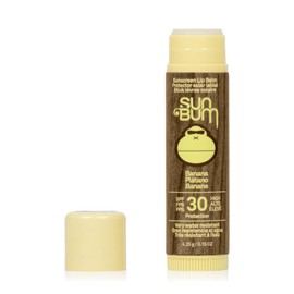 Sun Bum SPF 30 Banana Sunscreen Lip Balm, Vegan and Cruelty Free Broad Spectrum UVA/UVB Lip Care, Made with Aloe and Vitamin E for Moisturised Lips, 4.25 g