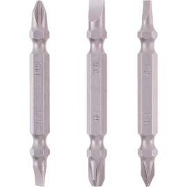Original Einhell Double Bit Set, 3 Pieces, 65 mm, PH/SL (Chrome Vanadium, Versatile Drives, E 6.3 Shank)