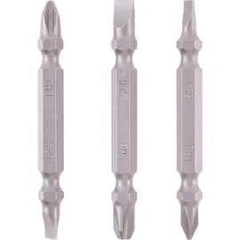 Original Einhell Double Bit Set, 3 Pieces, 65 mm, PH/SL (Chrome Vanadium, Versatile Drives, E 6.3 Shank)