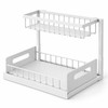 2-Tier Under Sink Organizer for Cabinet Storage – Sliding Metal