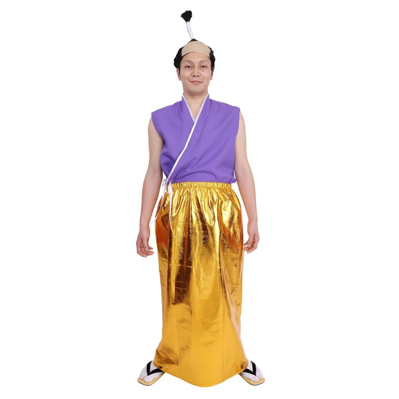 [クリアストーン] 和風コスチューム コスプレ ハロウィン お殿様 殿様 メンズ ゴールド 衣装 仮装