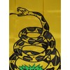 4x6 Embroidered Sewn Gadsden Don't Tread On Me Yellow Snake