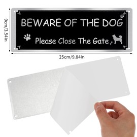 2 Pcs Beware of Dog No Trespassing Sign Aluminum Metal Sign Reflective Fade Resistant UV Protected Weatherproof Beware of Dog Signs for Fence Door or Gate