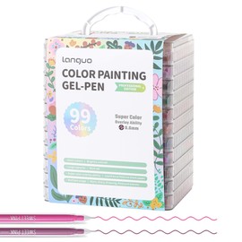 Hopesky 99 Colors Gel Pens for Coloring - Fine Point Gel Marker Pen Set for Adult Coloring Books Drawing Doodling Journaling, Art Supplies and DIY Crafts