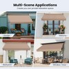 Grandekor Manual Retractable Awning,118" W x 118" H,No Drilling Outdoor