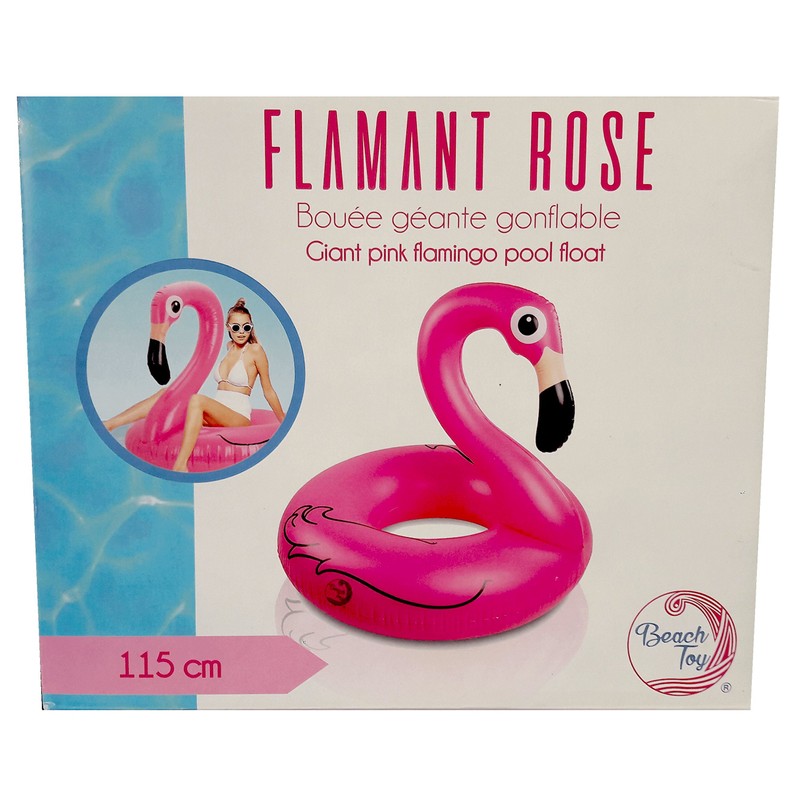 Riesiger Flamingo-Schwimmring, aufblasbar, für Pool, Schwimmmatratze, XXL, 115 cm, Rosa