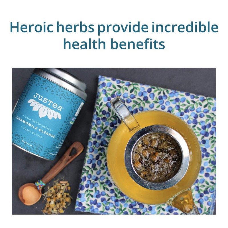 JusTea CHAMOMILE DREAM | Loose Leaf Herbal Tea | Recyclable