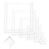 NBEADS 6Pcs Acrylic Quilting Templates Set, Square Cutting Ruler Template